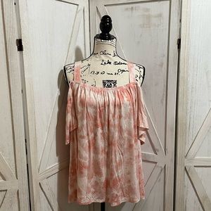 Lane bryant pink cold shoulder swing tee 18/20 NWT